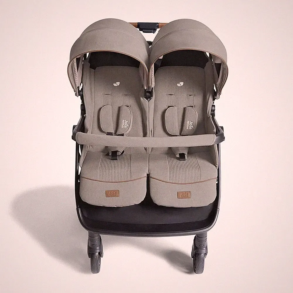 Joie Kinderwagen Signature Estrella Doppelkinderwagen klappbar Side by Side Ahorn