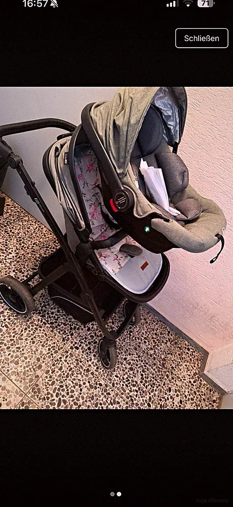 Joie Kombikinderwagen & Sportwagen mit Kinderwagenaufsatz/Babywanne grau/schwarz