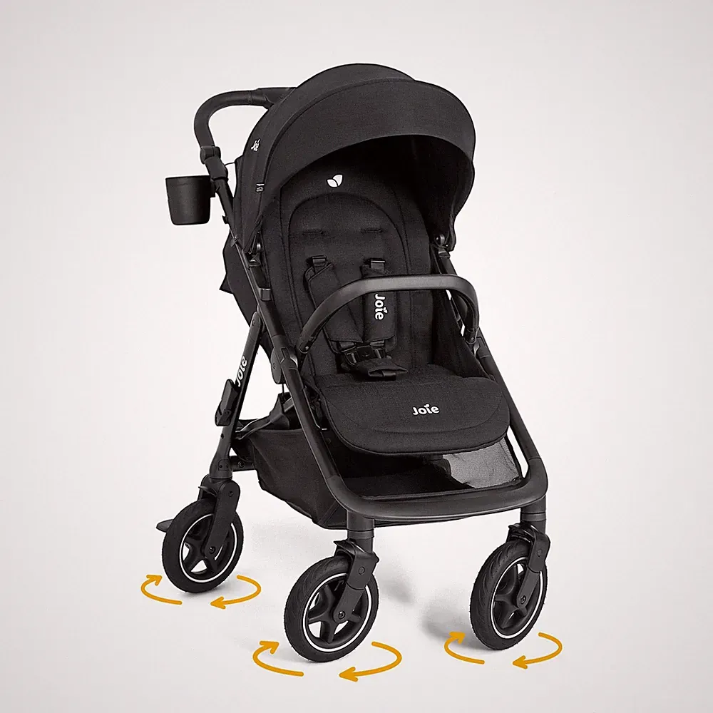 Joie Mydrift City Sportwagen Buggy Kinderwagen 360 Grad Räder Raven NEU