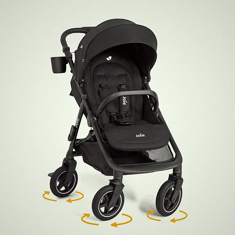Joie Mydrift City Sportwagen Buggy Kinderwagen 360 Grad Räder Raven NEU