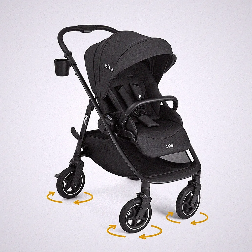 Joie Versadrift Buggy Sportwagen Kinderwagen 360 Grad Räder Raven
