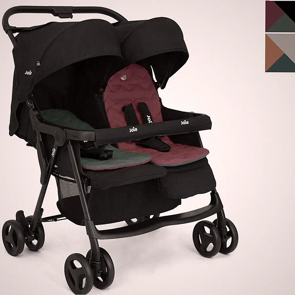 Joie Zwillingsbuggy Aire Twin 2 Kinder Liegeposition Regenverdeck faltbar
