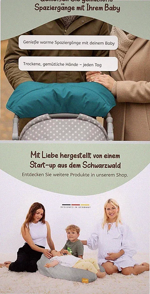 Joyfill Kinderwagen Handwärmer Handmuff Universal türkis Premium