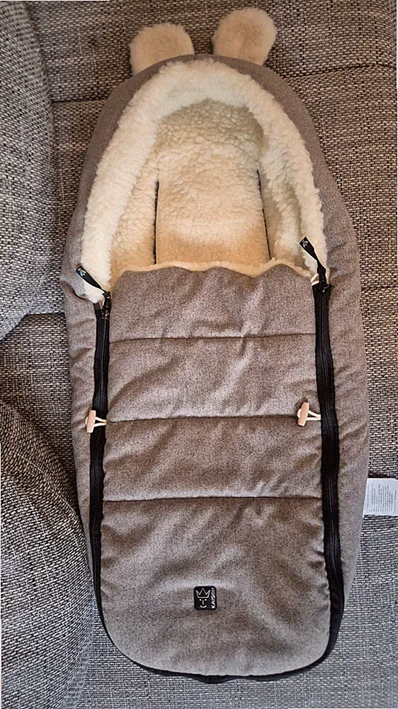 Kaiser Fußsack für Kinderwagen & Babyschale, Braun, Wie Neu!