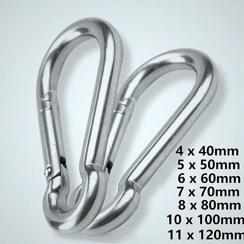 Karabiner Karabiner Haken Groß Klein Edelstahl Rostfrei für Schaukel Kinderwagen