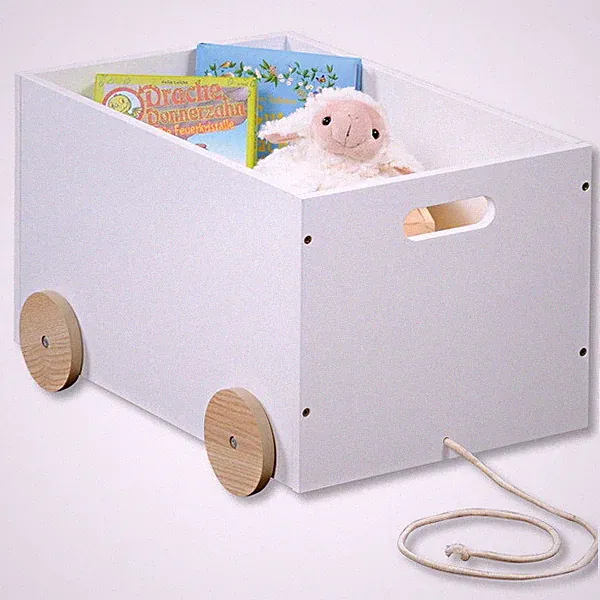 KESPER Kinder-Spielzeugkiste Spielzeugbox Kiste Spiele-Box Spilezeugwagen Wagen