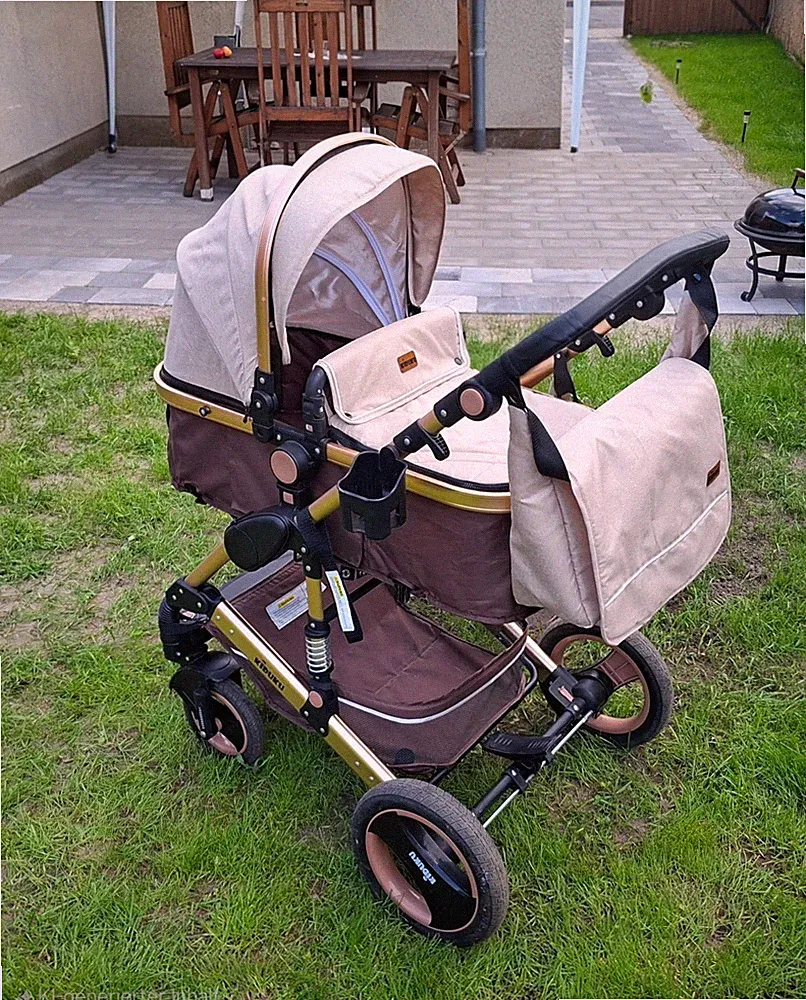 Kiduku Kinderwagen Komplettset, Kombikinderwagen Set inkl. Babywanne Buggy Auto