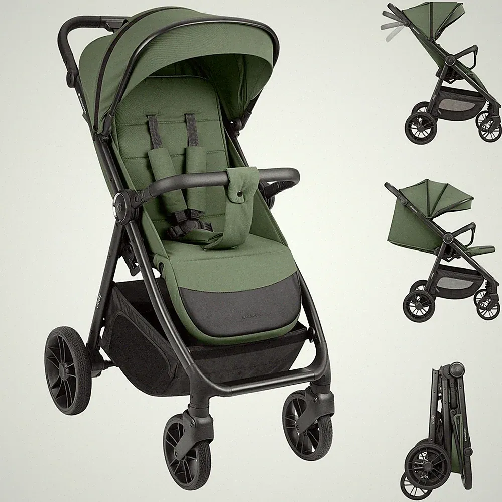 Kikka boo Kinderwagen, Buggy Jody PU-Räder Federung Hinterradbremse 5-Punkt-Gurt