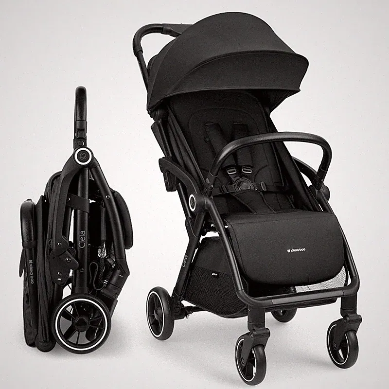 KikkaBoo CIELA Buggy Leicht 7,1 kg One-Hand-Faltbar Schwarz für Kinder