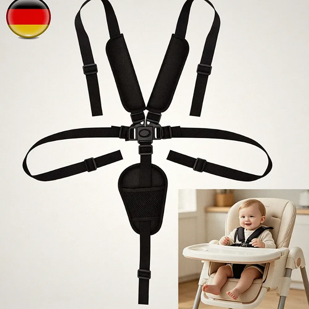 Kinder 5 Punkt Sicherheitsgurt Gürtel Kinderwagen Hochstuhl Sicherheitsgurte DHL