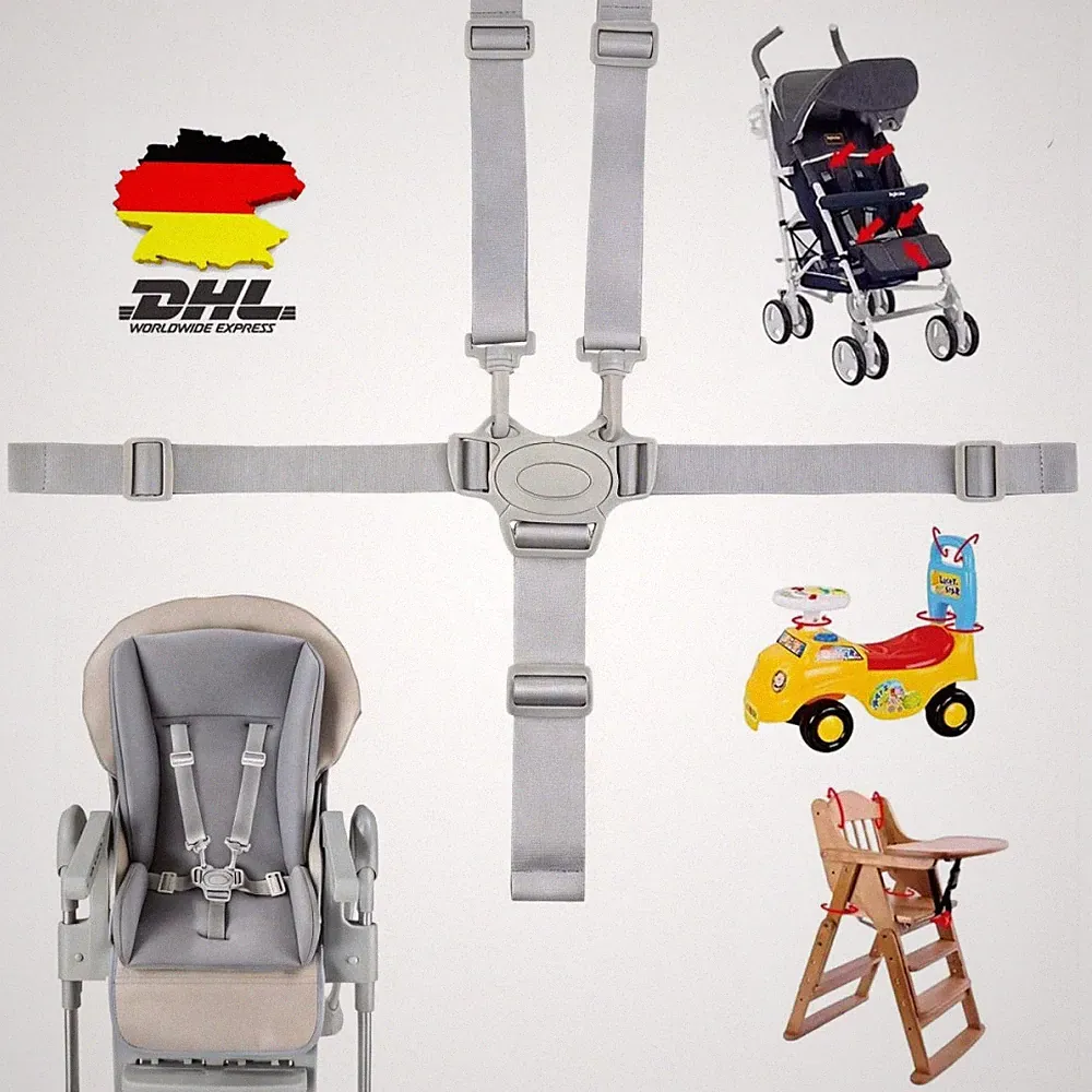 Kinder 5 Punkt Sicherheitsgurt Gürtel Kinderwagen Hochstuhl Sicherheitsgurte NEU