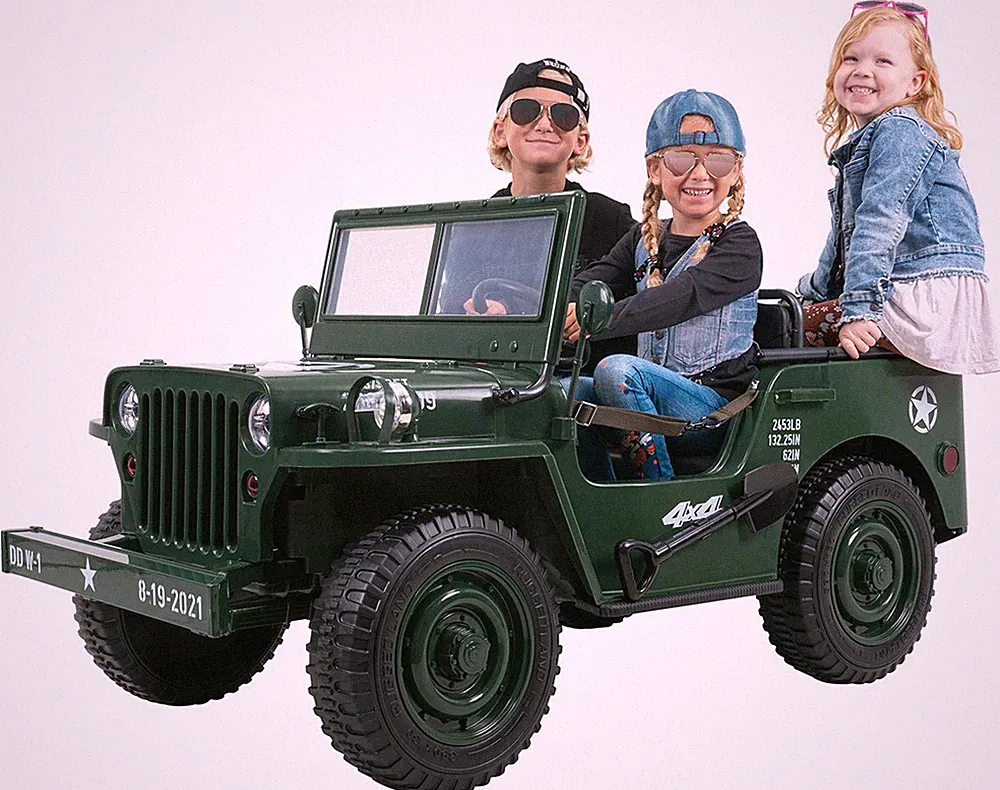 Kinder Elektroauto Jeep Willys Kinderauto Geländewagen elektrisch SUV Auto