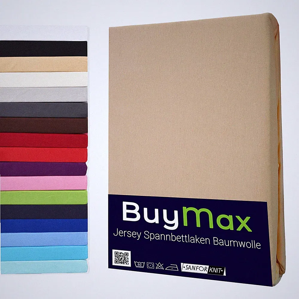 Kinder Spannbettlaken 100% Baumwolle Jersey Spannbetttuch Laken Bettlaken BUYMAX