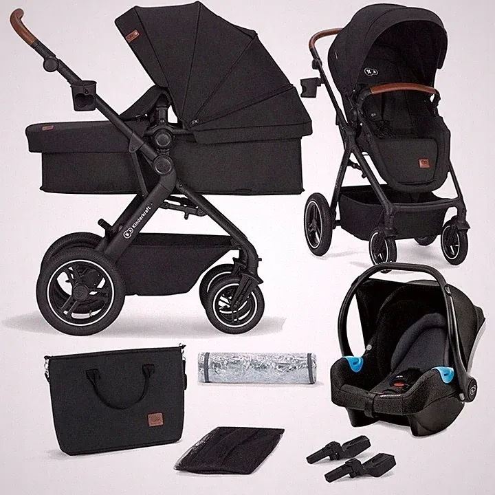 KINDERKRAFT B-TOUR 3IN1 KINDERWAGEN SPORTWAGEN BABYSCHALE DEEP BLACK