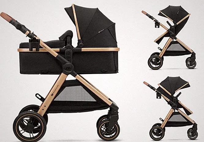 Kinderkraft ESME Kinderwagen 3 in 1 komplettset bis 26 kg Schwarz ohne Zubehör