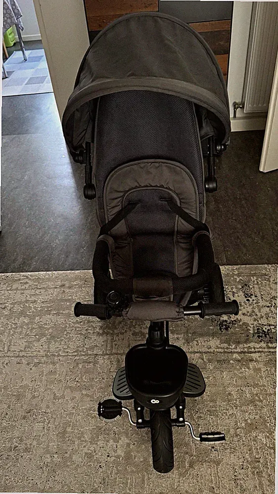 Kinderkraft Kinderwagen/Dreirad schwarz/grau mit Sonnendach