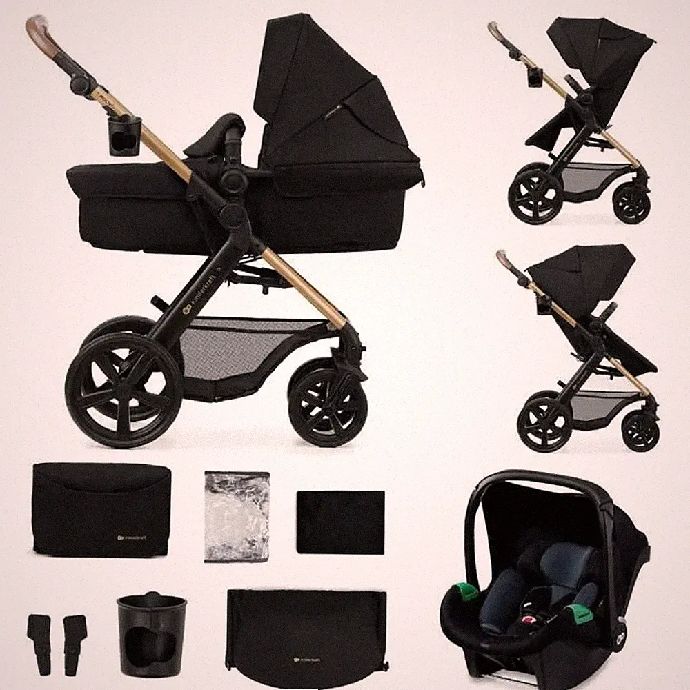 Kinderkraft Kinderwagen MOOV2 3in1 Travel System Autositz MINK PRO I-SIZE