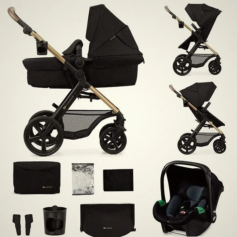 Kinderkraft Kinderwagen MOOV2 3in1 Travel System Autositz MINK PRO I-SIZE
