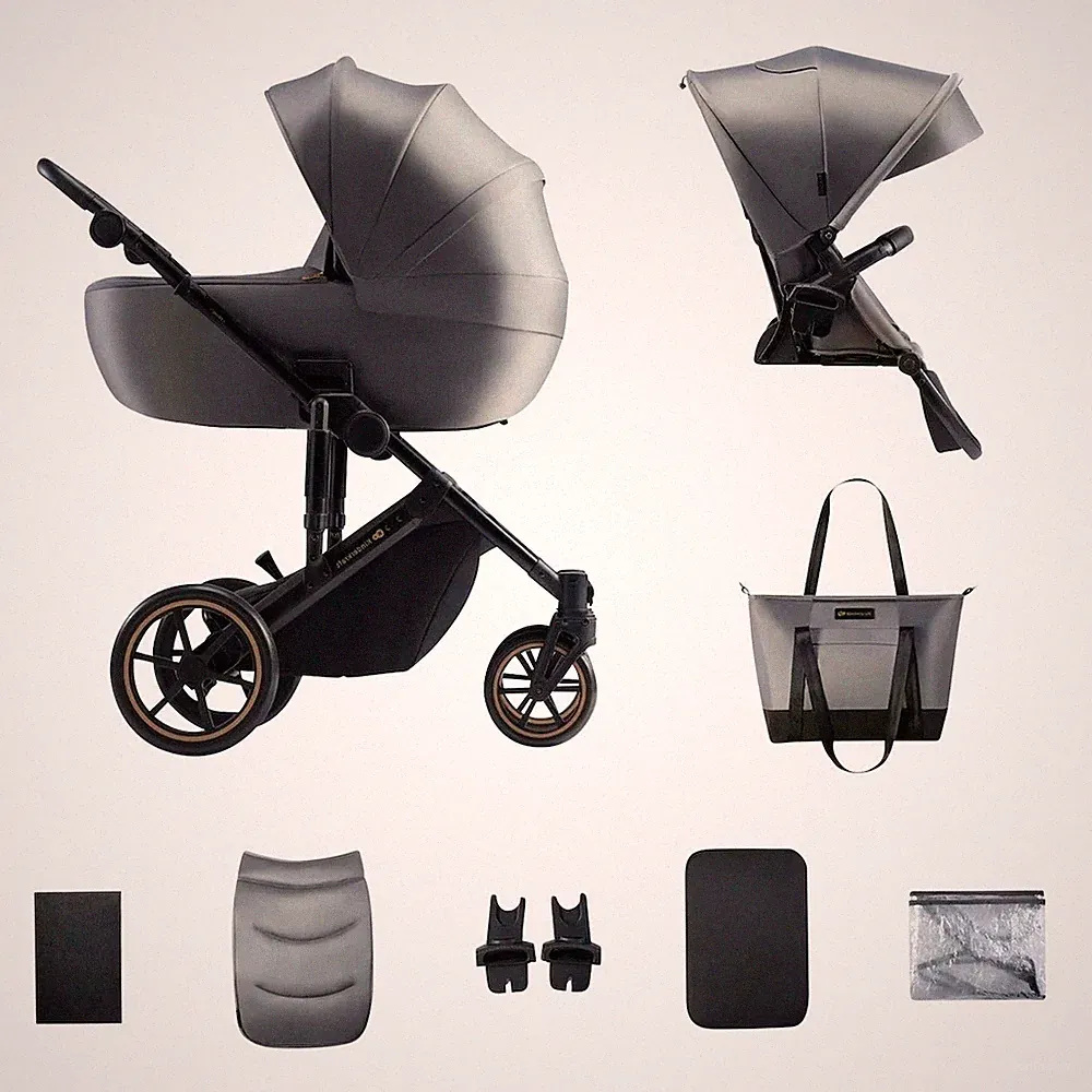 Kinderkraft Kombikinderwagen PRIME 2 inkl. Wickeltasche shadow grey Neu OVP