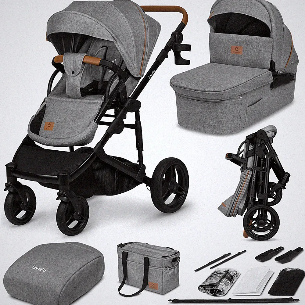 Kinderwagen 2 in 1 bis 22 kg mit Schale LIONELO MARI große Räder 360