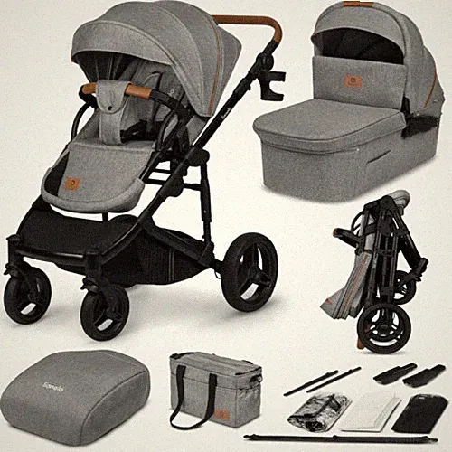 Kinderwagen 2 in 1 bis 22kg mit Gondel LIONELO MARI Große Räder 360