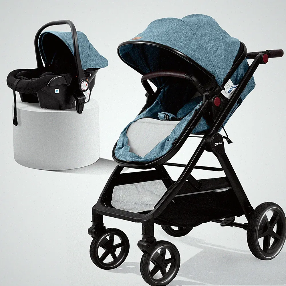 Kinderwagen 3 in 1 Kombi-Kinderwagen Buggy Reisebuggy Autositz Babyschale Auto