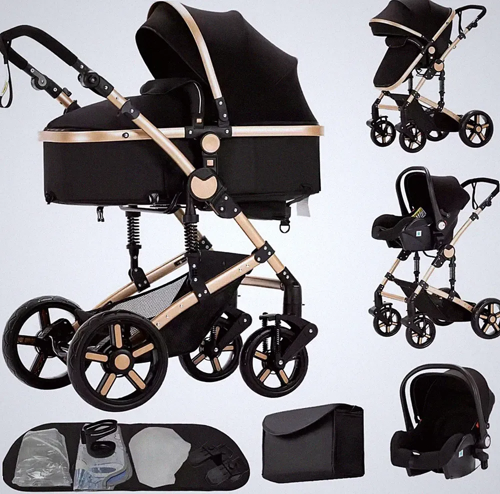 Kinderwagen 3 in 1 Kombikinderwagen Buggy + Babywanne + Babyschale DE