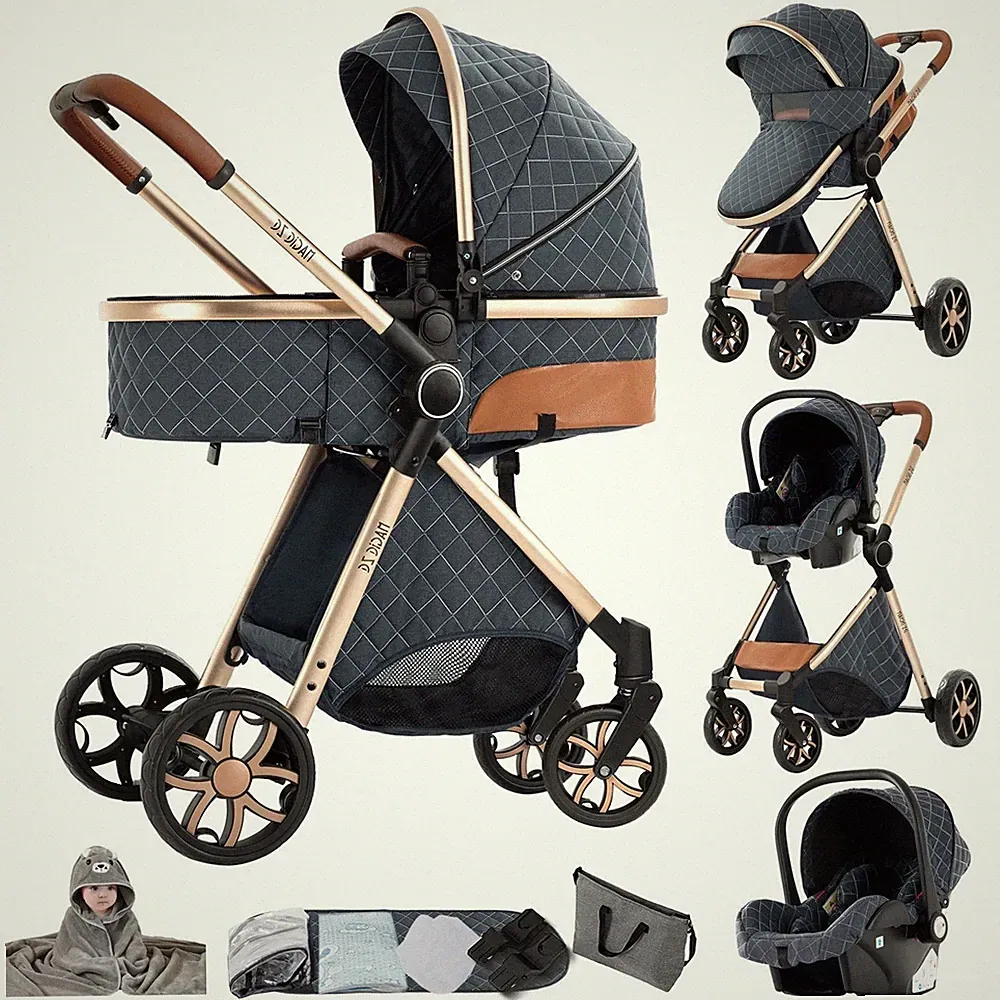 Kinderwagen 3 In 1 Kombikinderwagen Komplettset Babyschale Babywanne Sportwagen
