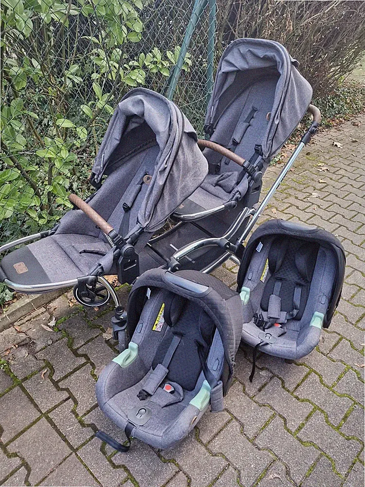 Kinderwagen ABC Design Zoom für Zwillinge/Geschwister – Top Zustand