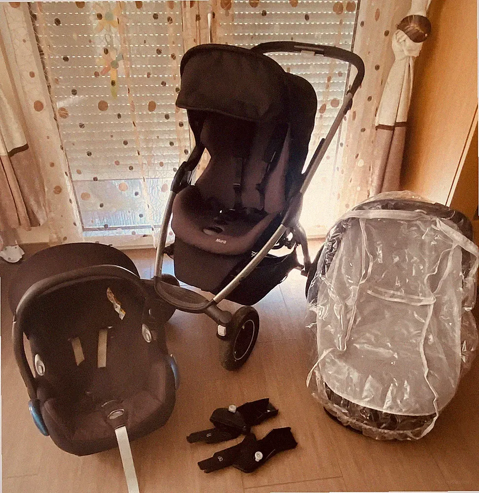 Kinderwagen Baby Maxi Così Mura Babywanne Babyschale Gratis Sitz Regenschutz