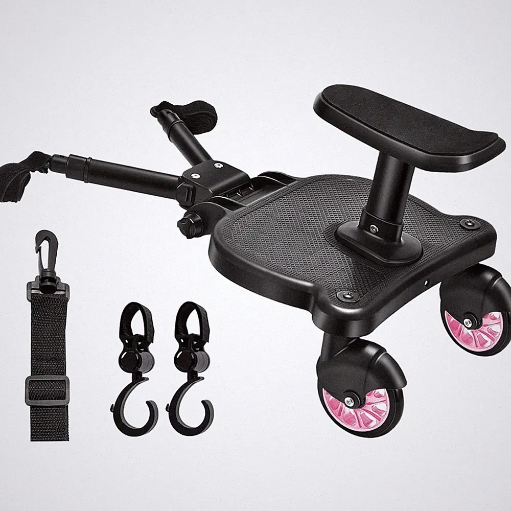 Kinderwagen Buggy Board mit Sitz - Trittbrett für Kinder 2-6 Jahre - 55 Pfund