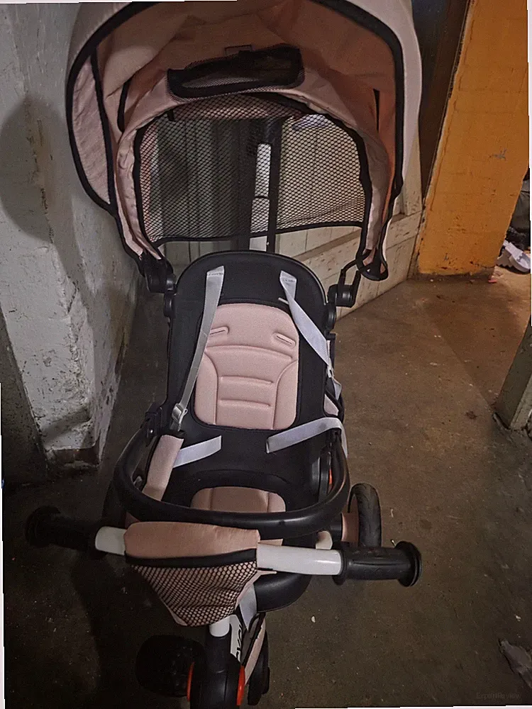 Kinderwagen Buggy Einsitzer faltbar, verstellbare Rückenlehne rosa/schwarz/weiß