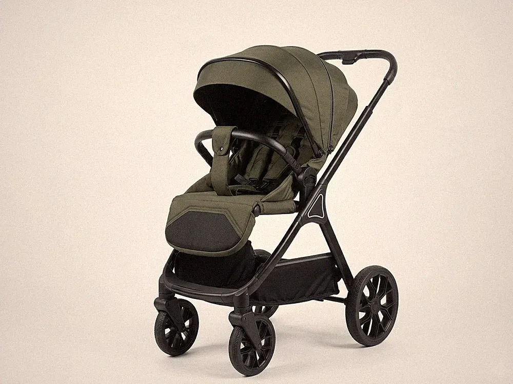 Kinderwagen Buggy geländegängig Sportwagen kompakt leicht klappbar Oliv Grün Neu