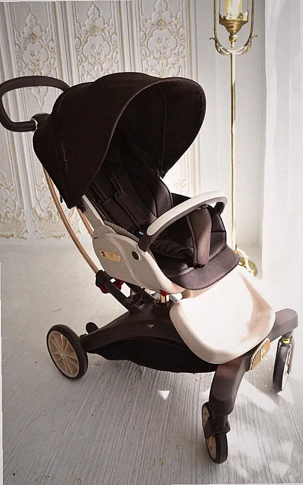 Kinderwagen Buggy klappbar bis 15kg Traveller EBR 750 Braun Creme edles Design