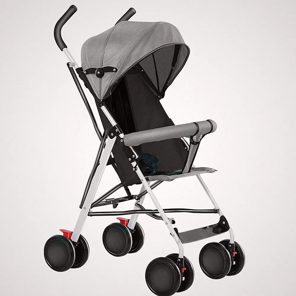 Kinderwagen Buggy Klappbar Sportwagen Faltbar Kinderbuggy Grau Sicherheitsgur...