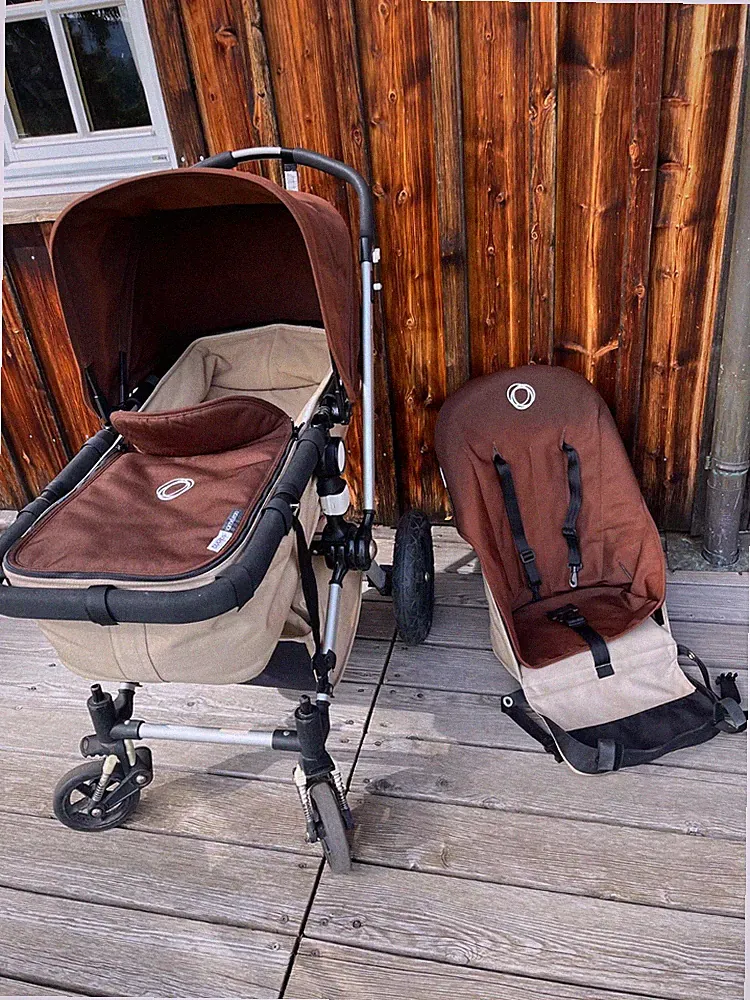 Kinderwagen-Buggy-Kombi von Bugaboo Modell Cameleon braun/beige gut erhalten