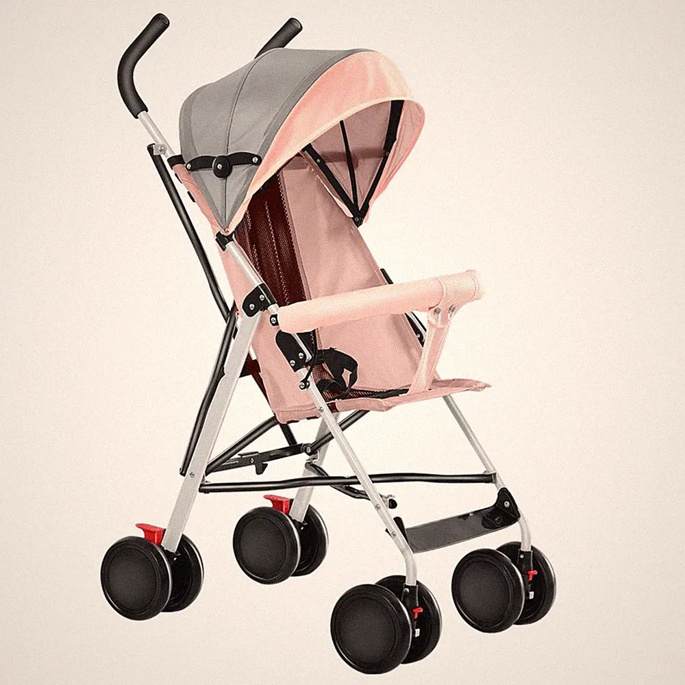 Kinderwagen Buggy Sportwagen Buggy Kinderwagenautoatmungsaktive R-bufferd-rosa