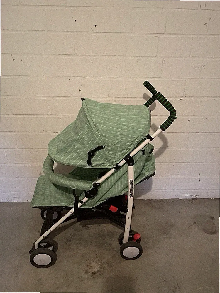 Kinderwagen Buggy Zubehör 2er Set Griffbezug Handgriffe In Grün