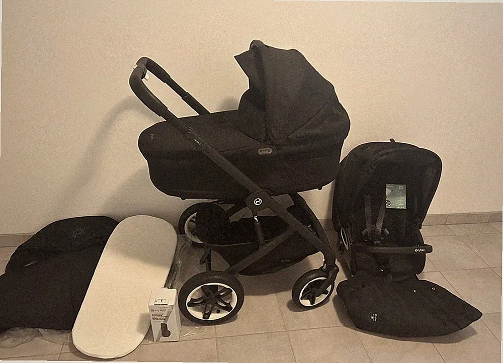kinderwagen cybex talos s lux + babyschalen Adapter + sportsitz