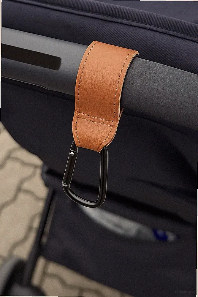 Kinderwagen Einkaufswagenhaken mit Karabiner Tütenhaken PU-Leder Klettband
