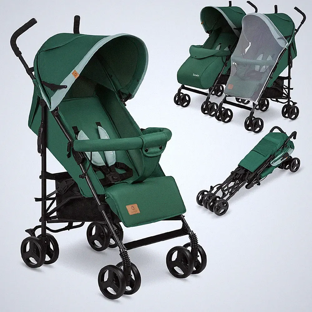 Kinderwagen Elia Buggy klein faltbar bis 15 kg Moskitonetz Korb für Profi