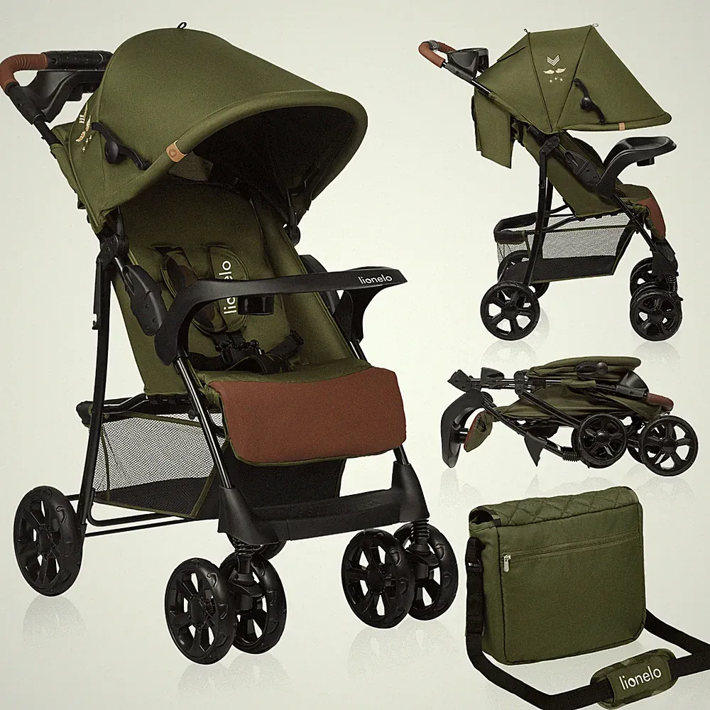 Kinderwagen Emma Plus Buggy Kindersportwagen bis zu 15 kg 🔸 Forest Green