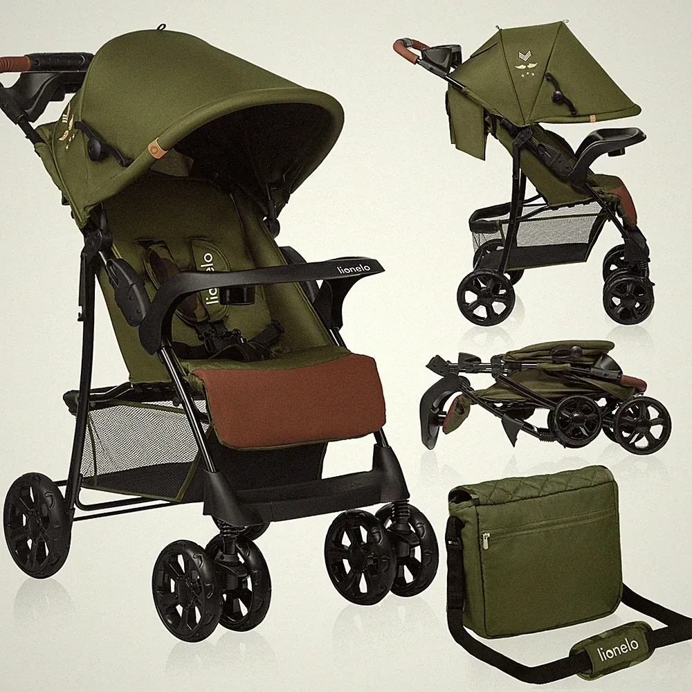 Kinderwagen Emma Plus Buggy Sportwagen bis 15 kg 🔸 Forest Green