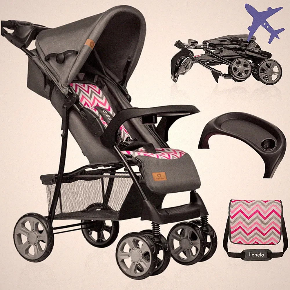 Kinderwagen Emma Plus Buggy Sportwagen bis 15 kg 🔸 Rosa Scandi
