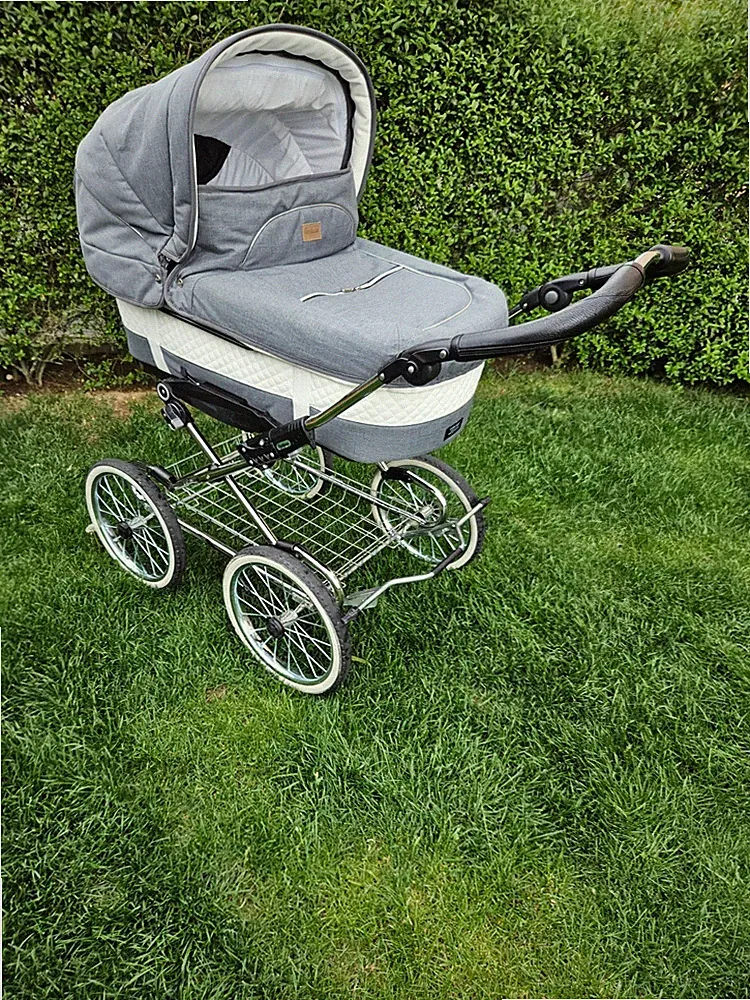Kinderwagen Emmaljunga Kombi-Kinderwagen Mondial Deluxe, Lounge grey,Duo de Luxe