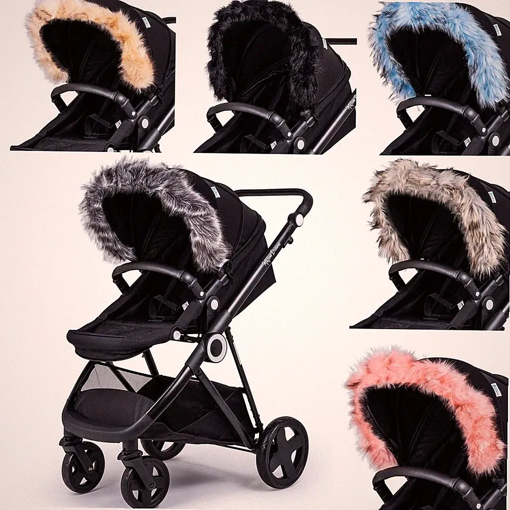 Kinderwagen Fellkapuze Besatz Befestigung für Kinderwagen für Ickle Bubba
