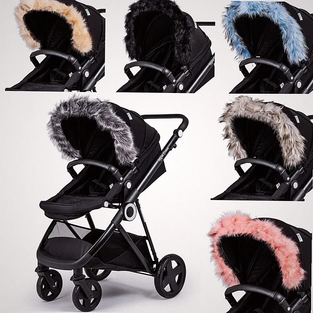 Kinderwagen Fellkapuze Besatz Befestigung für Kinderwagen kompatibel mit Peg Perego
