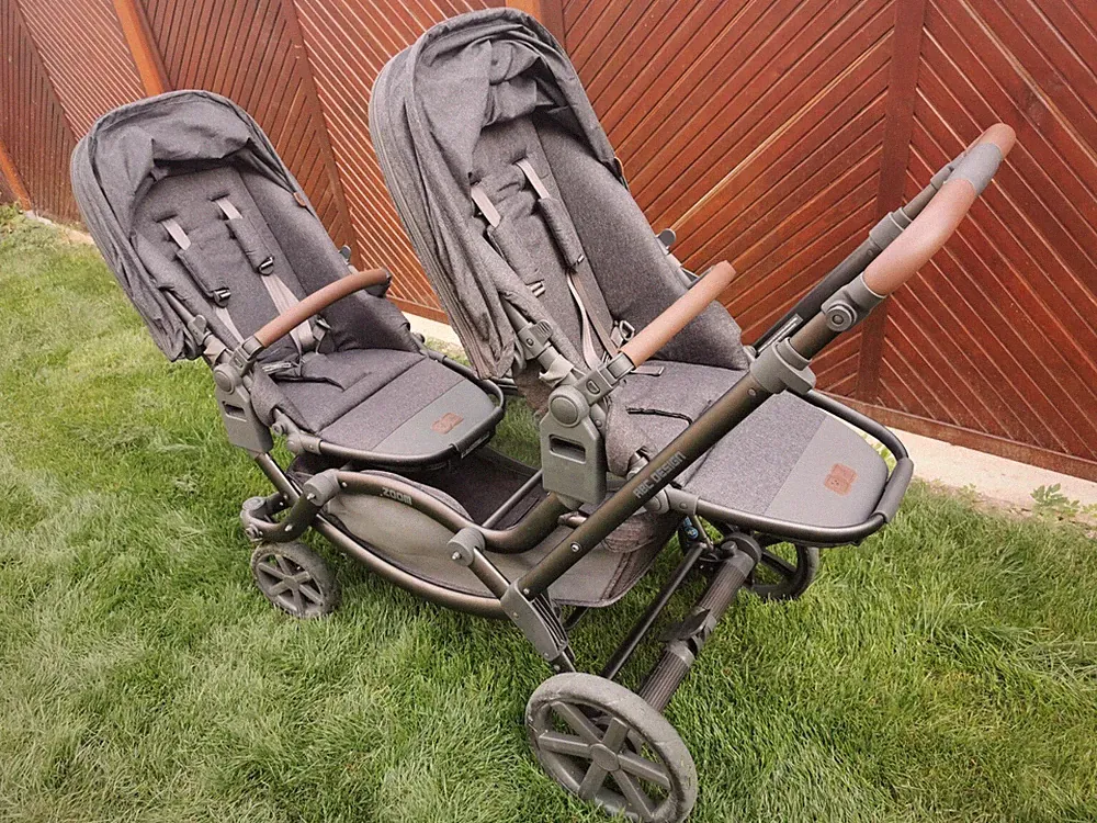 Kinderwagen/Geschwisterwagen Zoom ABC design, grau, so gut wie neu