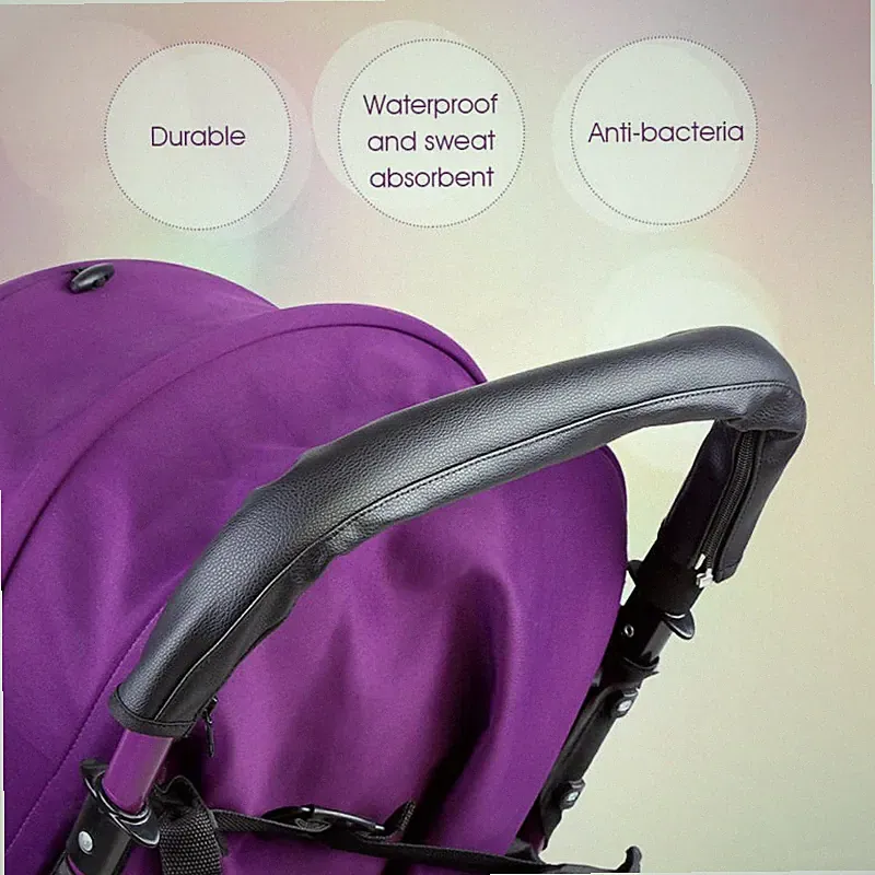 Kinderwagen Griff Abdeckung Buggy Hand Griffabdeckung PU Leder Griffschoner DE