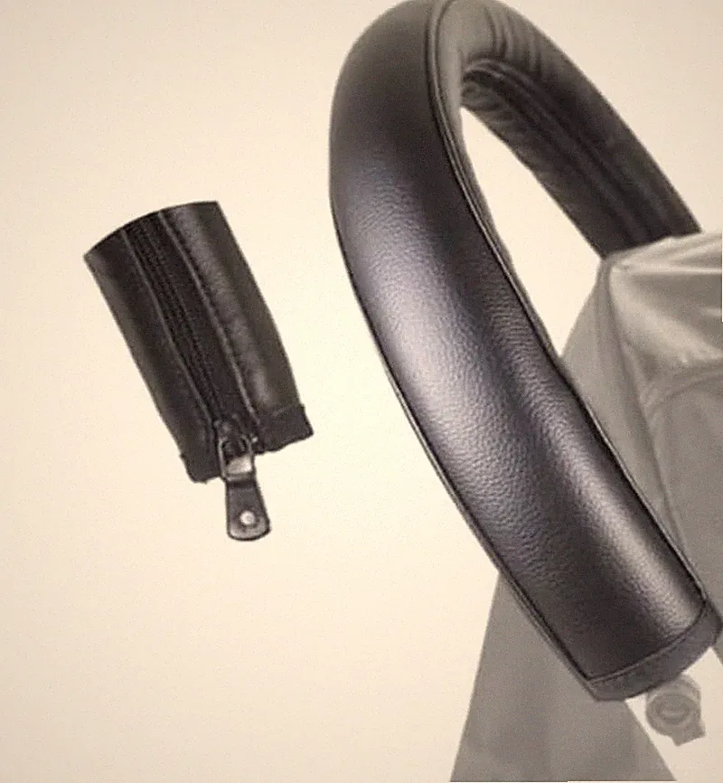 Kinderwagen Griffschutz PU-Leder Schutzhülle für Babyzen Yoyo Yoya schwarz